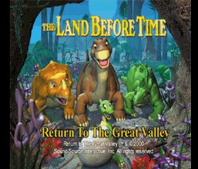 The Land Before Time: Return to Great Valley Title Screen